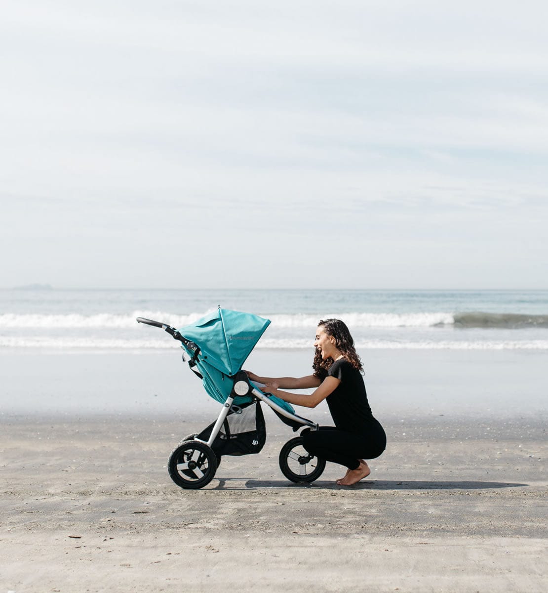 Bumbleride Indie Single Stroller - Dawn Grey Mint