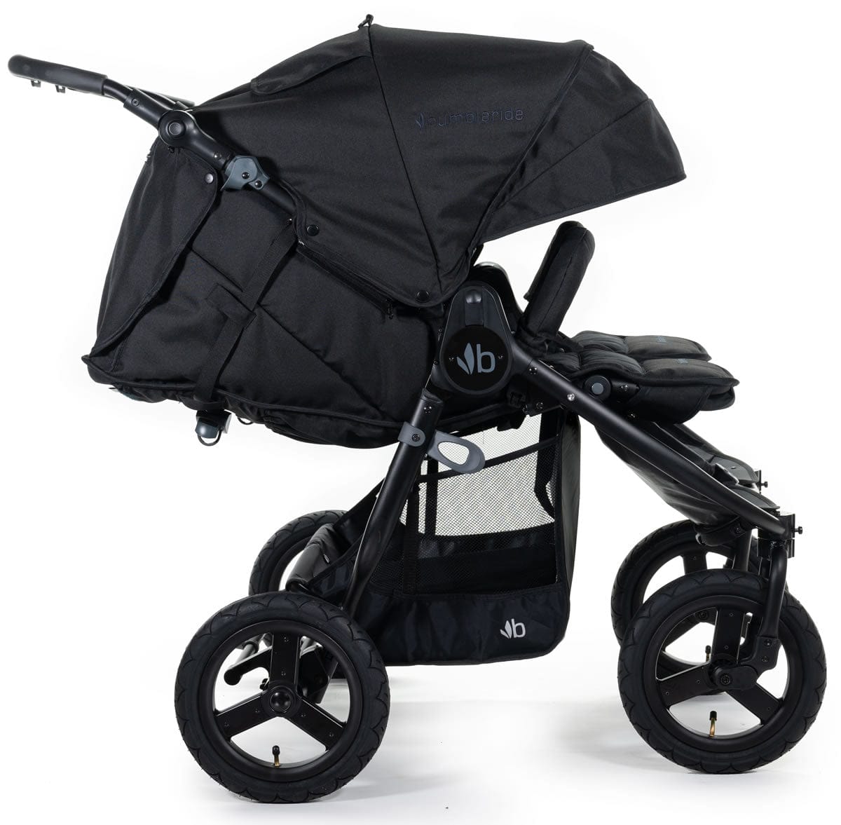 Bumbleride Indie Twin Side by Side Double Stroller - Matte Black