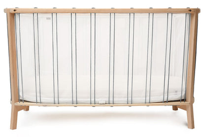 Charlie Crane KIMI Baby Bed with Foam Mattress - Black & White - KIMI-KIT-120-BW