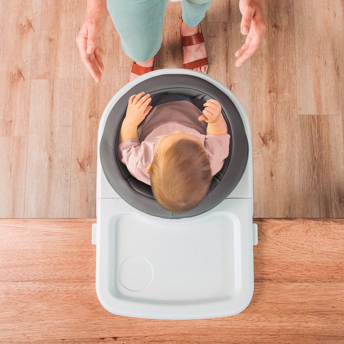 Chicco Fastlock 360 Hook-On Table Chair - Charcoal - 00079676940070