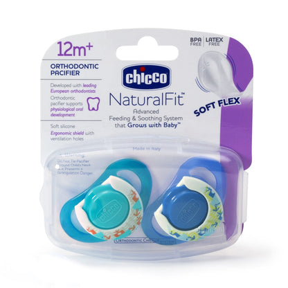 Chicco Hard Shield Orthodontic Pacifiers - Blue - 12M+ - 00005722000070