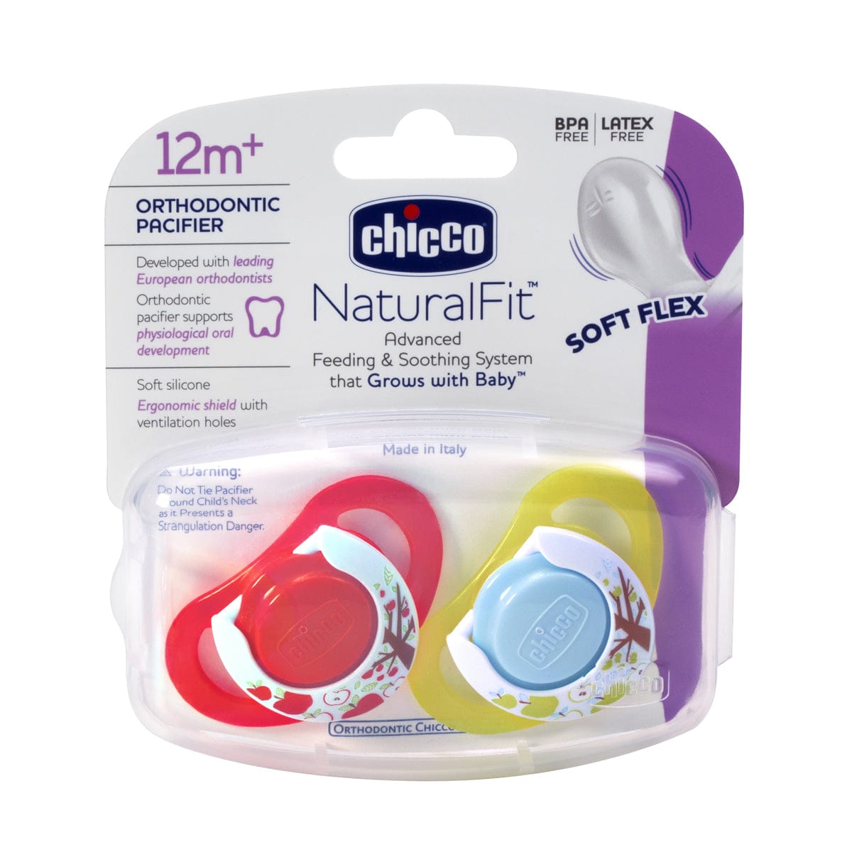 Chicco Hard Shield Orthodontic Pacifiers - Neutral - 12M+ - 00005725000070