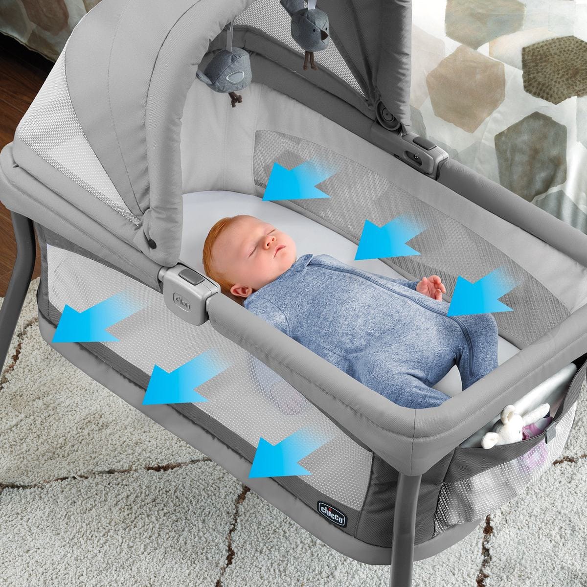 Chicco LullaGo Primo Portable Bassinet - Nottingham - 06079763960070