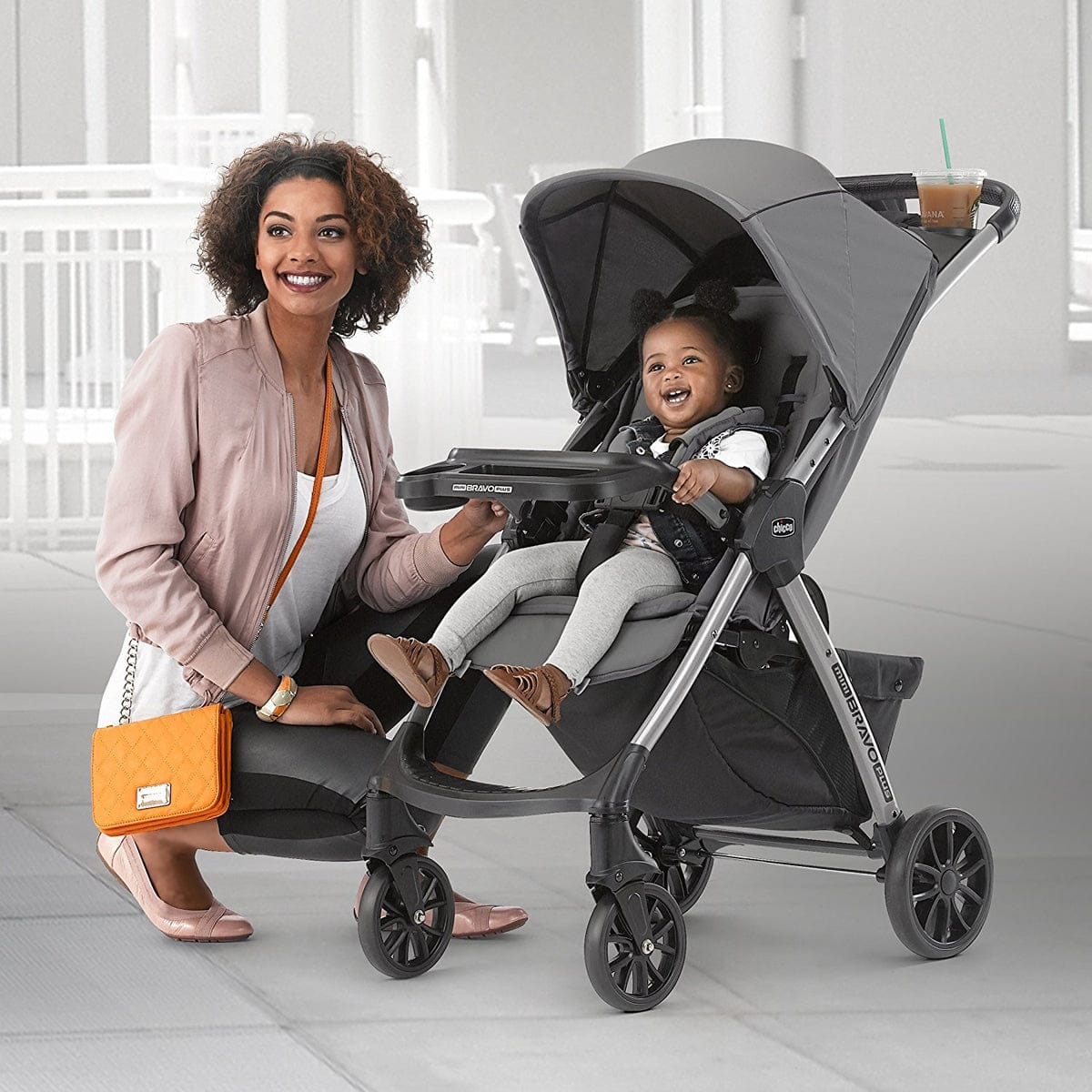 Chicco Mini Bravo Plus Compact Stroller - Eucalyptus