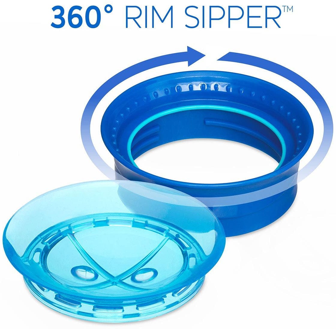 Chicco NaturalFit 7oz 360 Rim Trainer Cup with Handles - Blue - 00006951200070