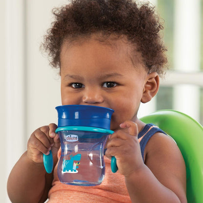 Chicco NaturalFit 7oz 360 Rim Trainer Cup with Handles - Blue - 00006951200070