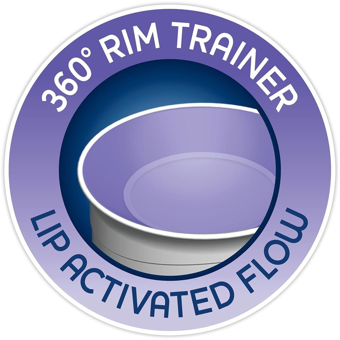 Chicco NaturalFit 7oz 360 Rim Trainer Cup with Handles - Pink - 00006951100070