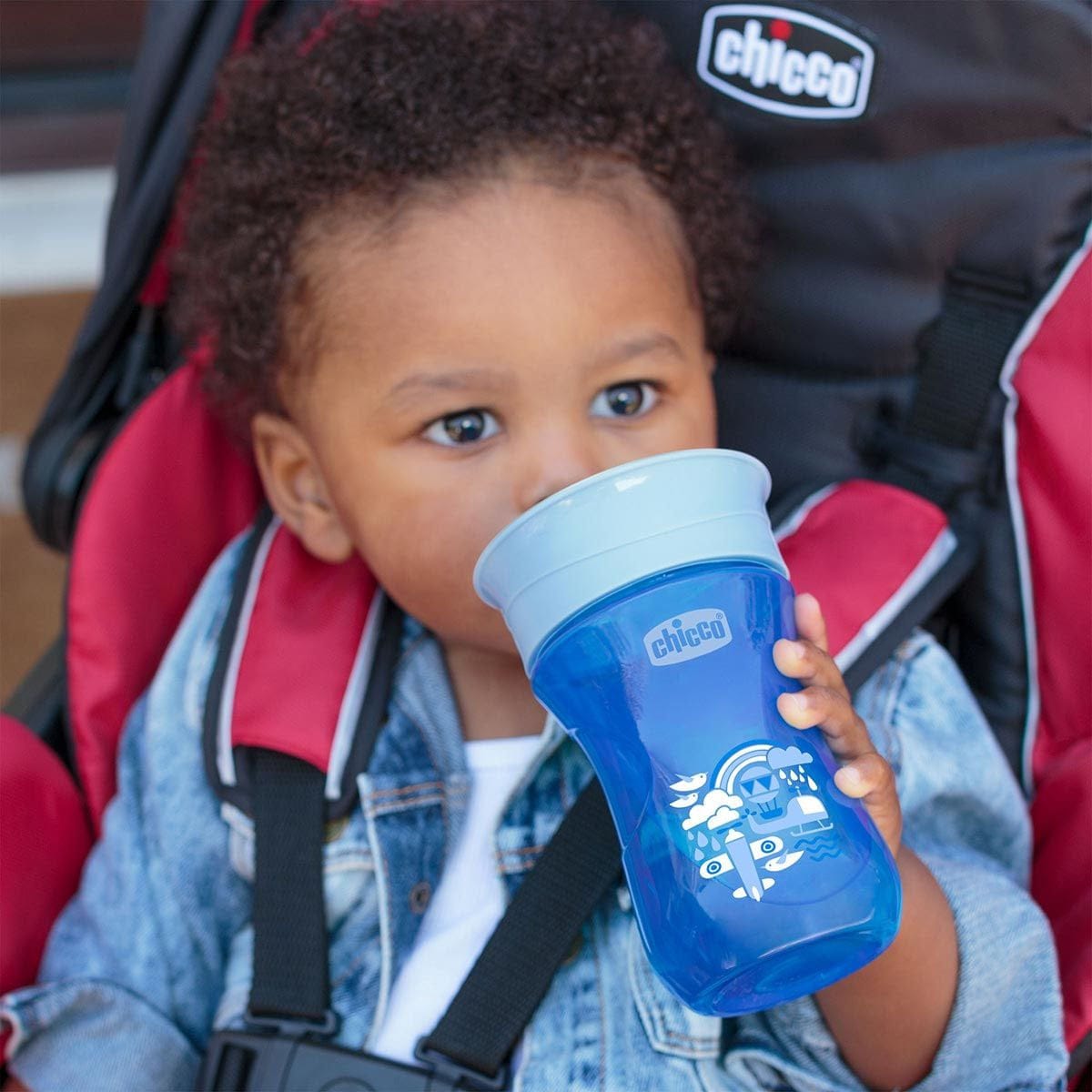 Chicco NaturalFit 9oz 360 Rim Set of 2 Trainer Cups - Blue/Teal - 00006972200070