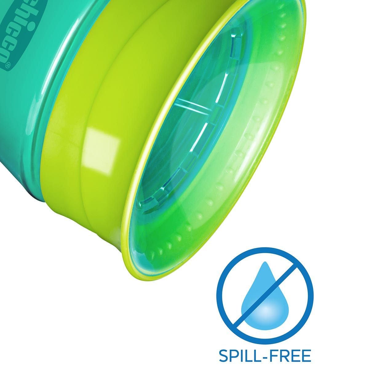 Chicco NaturalFit 9oz 360 Rim Set of 2 Trainer Cups - Pink/Teal - 00006972100070