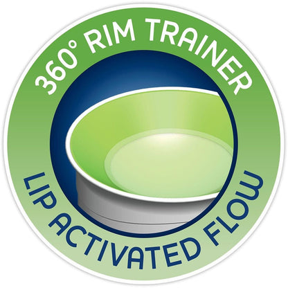 Chicco NaturalFit 9oz 360 Rim Set of 2 Trainer Cups - Pink/Teal - 00006972100070