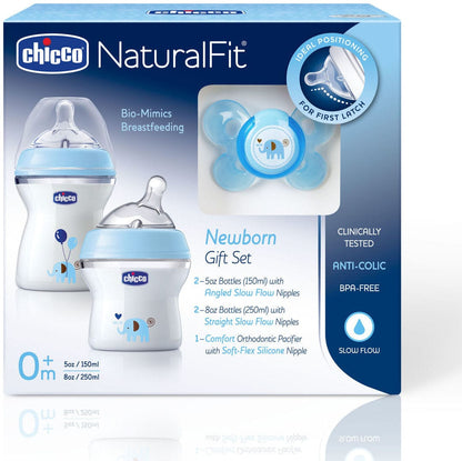Chicco NaturalFit Newborn Gift Set - Blue Deco - 00080811620070