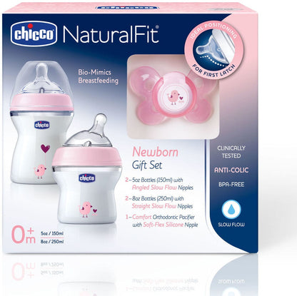 Chicco NaturalFit Newborn Gift Set - Pink Deco - 00080811610070