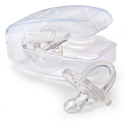 Chicco Soft Silicone Orthodontic Pacifiers - Clear - 4M+