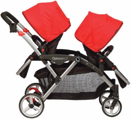 Contours Options LT Tandem Stroller - Crimson Red - ZT014-CRS1