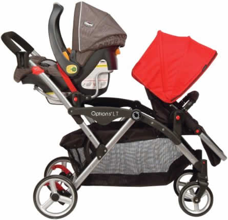Contours Options LT Tandem Stroller - Crimson Red - ZT014-CRS1