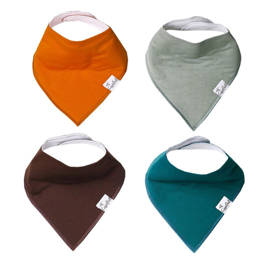 Copper Pearl Baby Bandana Bibs, 4 Pack - Blaze
