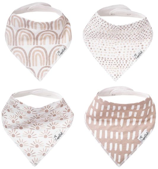 Copper Pearl Baby Bandana Bibs, 4 Pack - Bliss