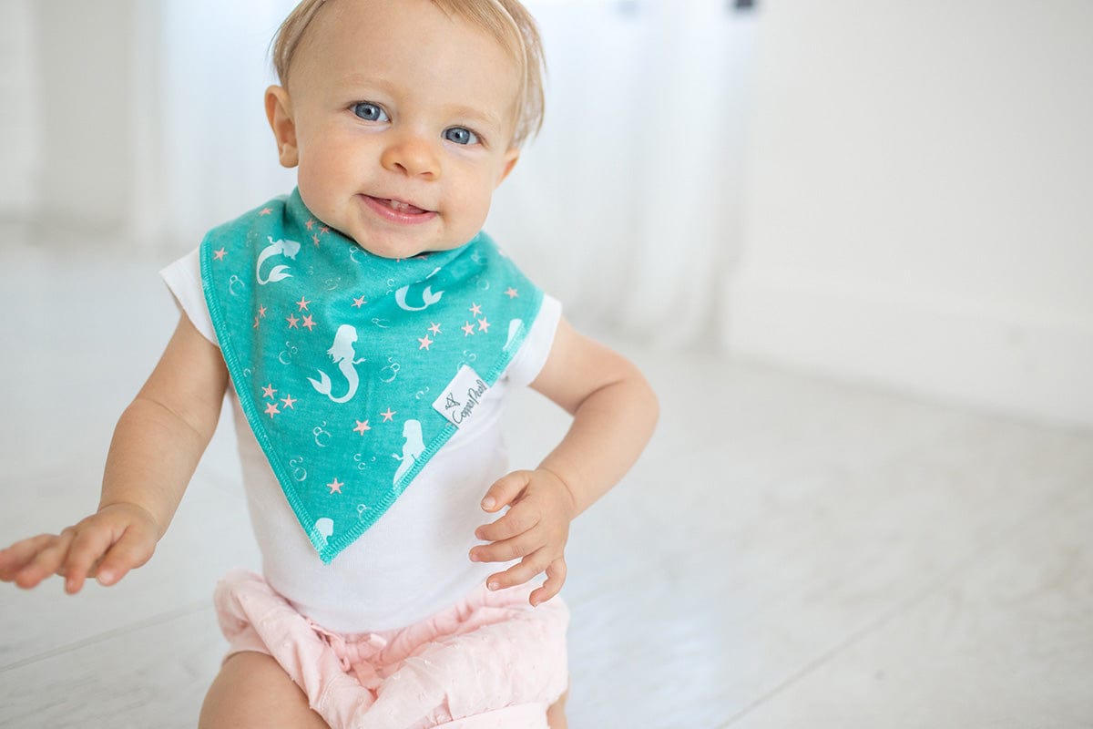 Copper Pearl Baby Bandana Bibs, 4 Pack - Coral - X002UII1CP