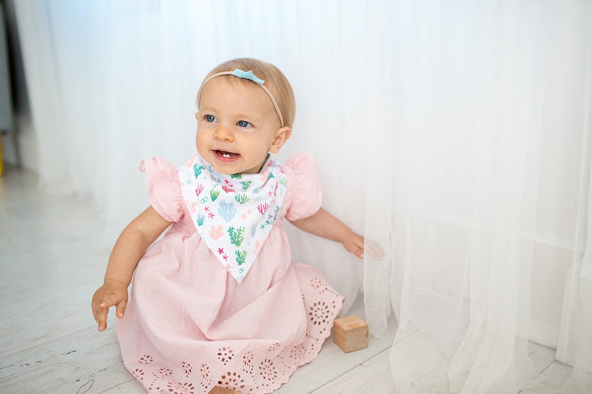 Copper Pearl Baby Bandana Bibs, 4 Pack - Coral - X002UII1CP