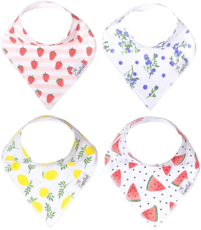 Copper Pearl Baby Bandana Bibs, 4 Pack - Georgia