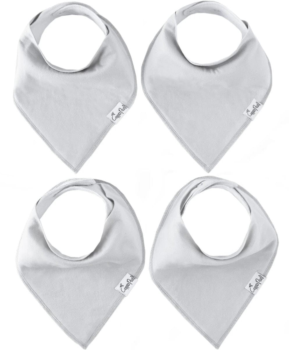 Copper Pearl Baby Bandana Bibs, 4 Pack - Grey - X0013FL3UD