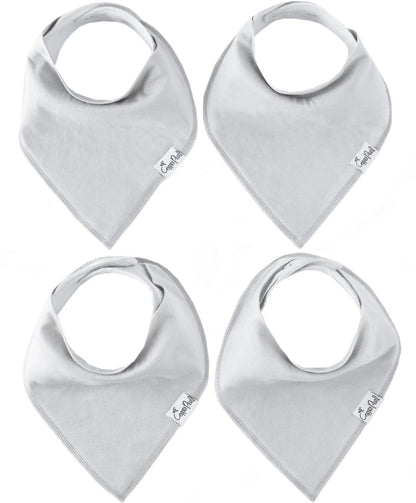 Copper Pearl Baby Bandana Bibs, 4 Pack - Grey - X0013FL3UD