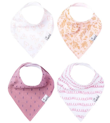 Copper Pearl Baby Bandana Bibs, 4 Pack - Lola - X001Q7XRXJ