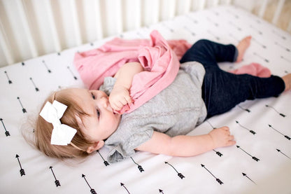 Copper Pearl Cotton Fitted Crib Sheet - Native - X0014XLK25