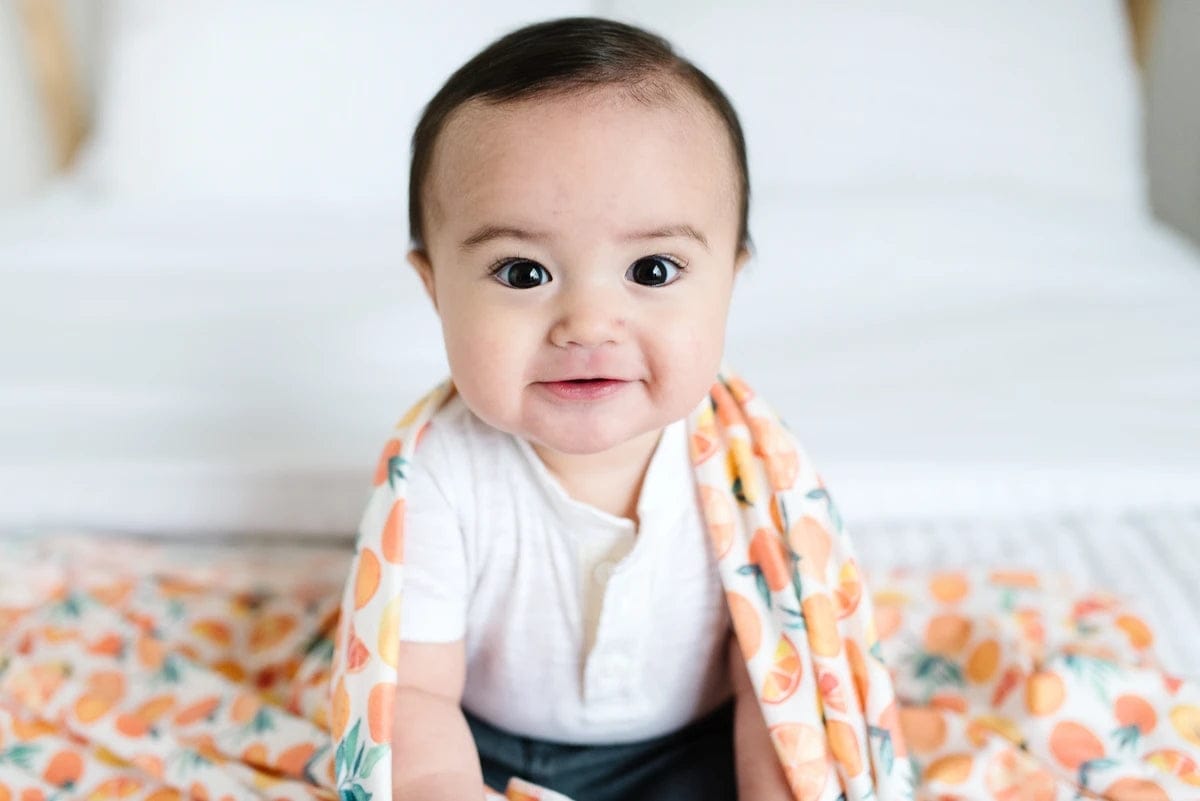 Copper Pearl Knit Swaddle Blanket - Citrus - X002FJ87K5