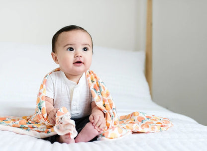 Copper Pearl Knit Swaddle Blanket - Citrus - X002FJ87K5