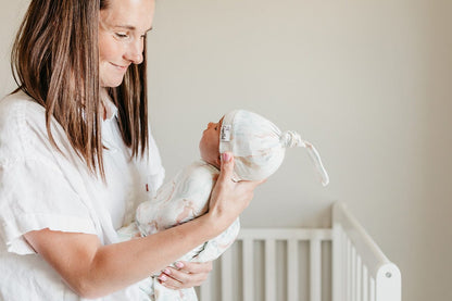 Copper Pearl Knit Swaddle Blanket - Coral