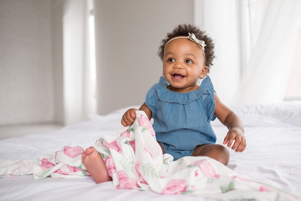 Copper Pearl Knit Swaddle Blanket - Grace - X001CMM3I3