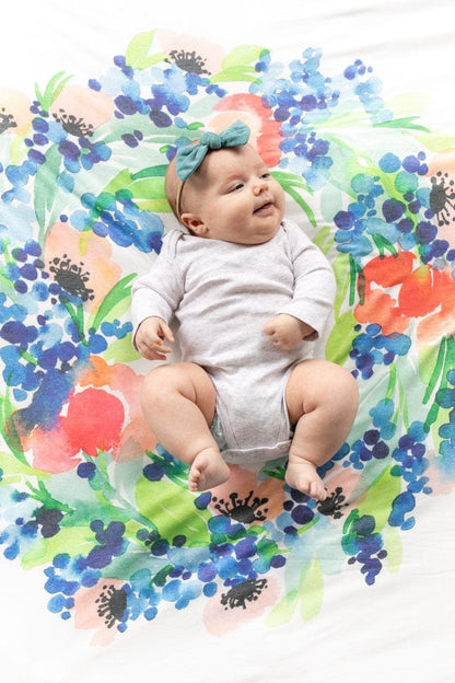 Copper Pearl Knit Swaddle Blanket - Wren