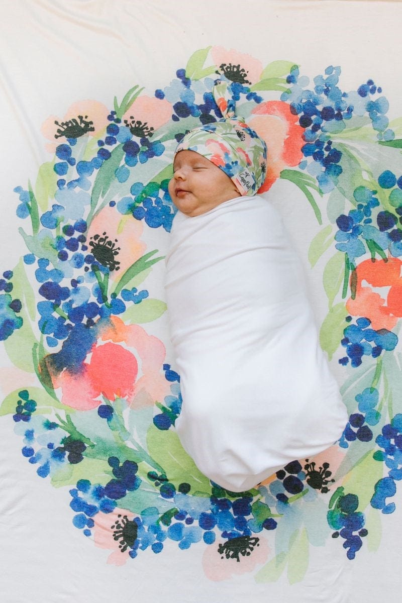 Copper Pearl Knit Swaddle Blanket - Wren