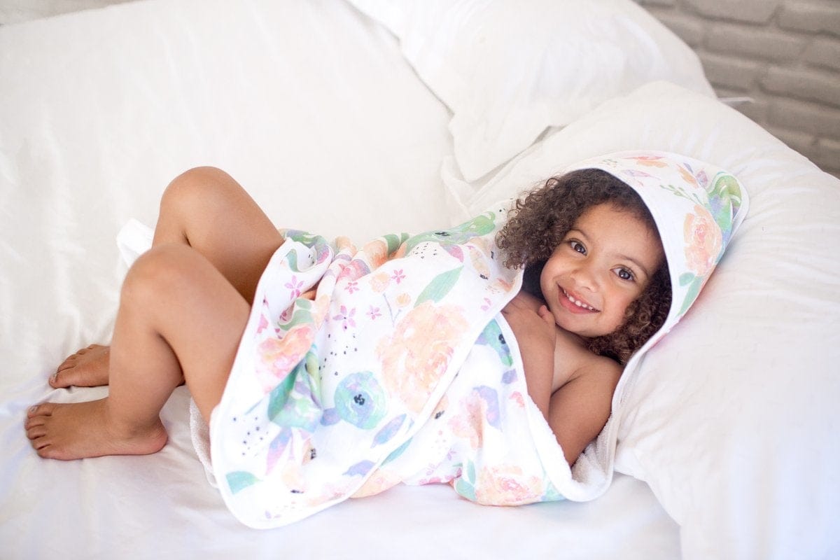 Copper Pearl Muslin Hooded Towel - Bloom - X001DN56IP