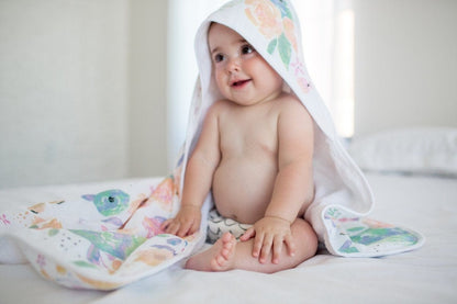 Copper Pearl Muslin Hooded Towel - Bloom - X001DN56IP