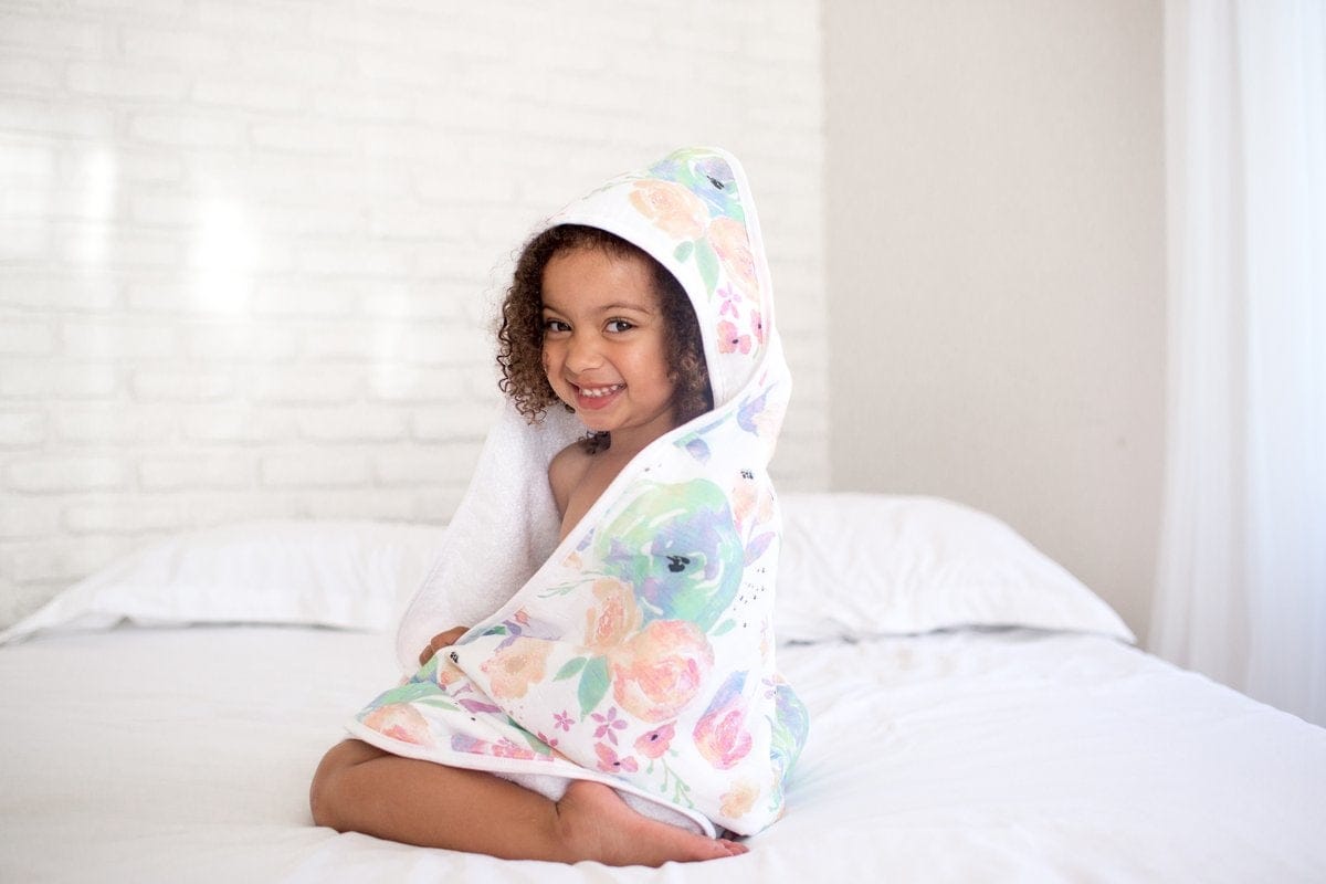 Copper Pearl Muslin Hooded Towel - Bloom - X001DN56IP