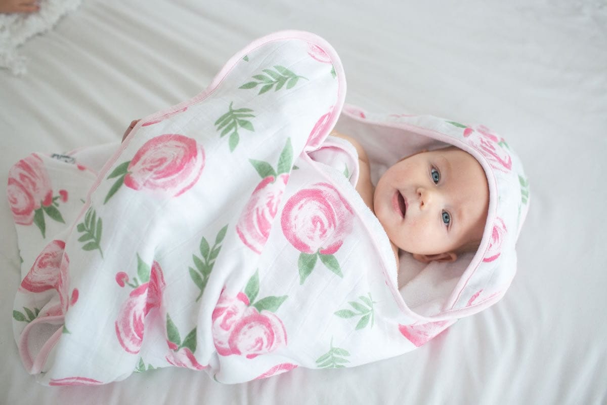 Copper Pearl Muslin Hooded Towel - Grace - X0019KKYR5