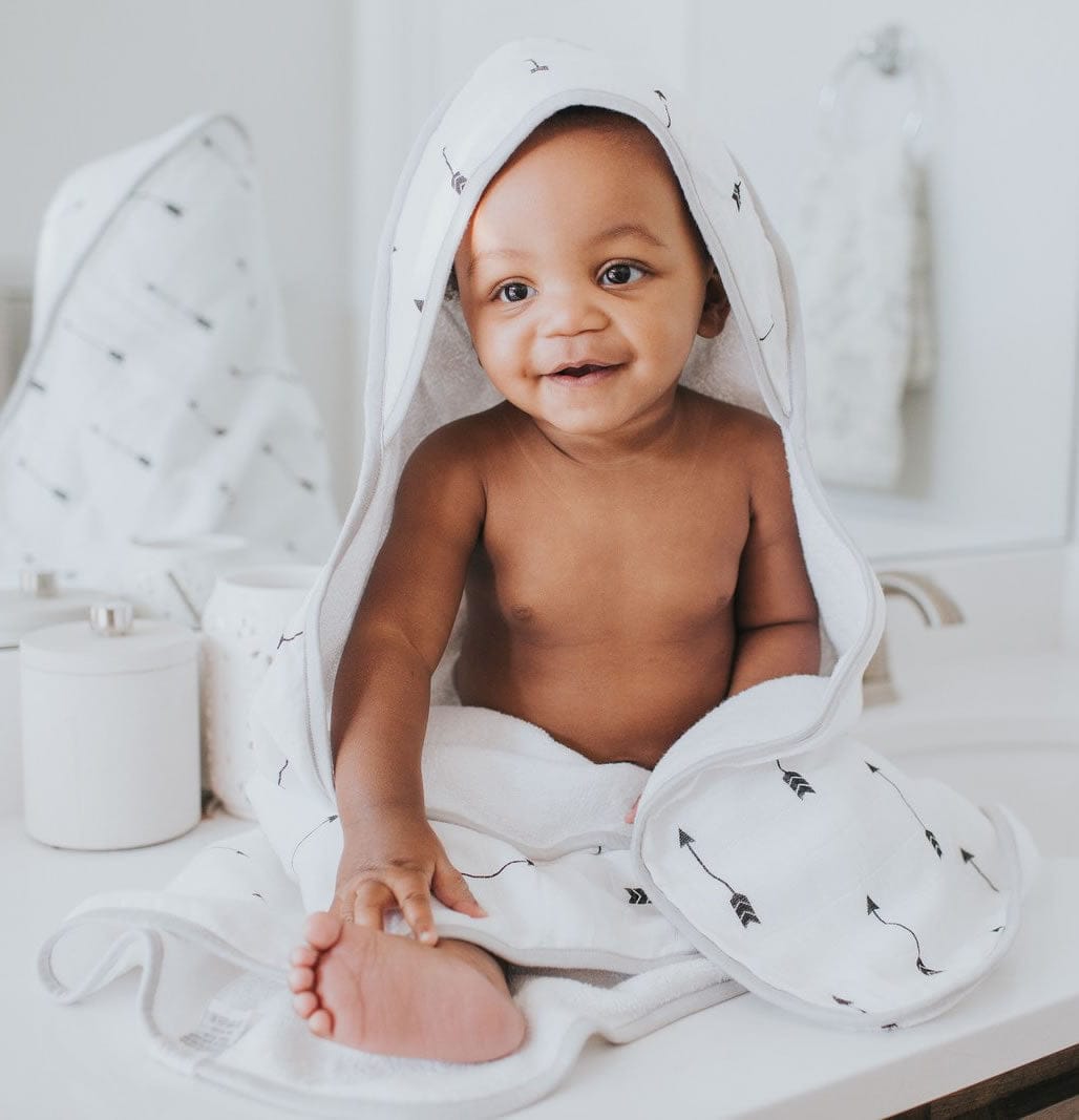 Copper Pearl Muslin Hooded Towel - Native - X0019KKVEB