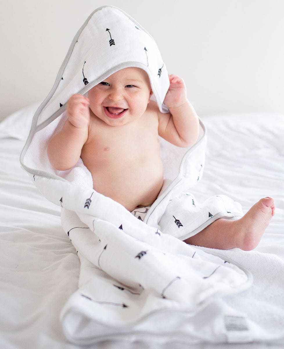 Copper Pearl Muslin Hooded Towel - Native - X0019KKVEB