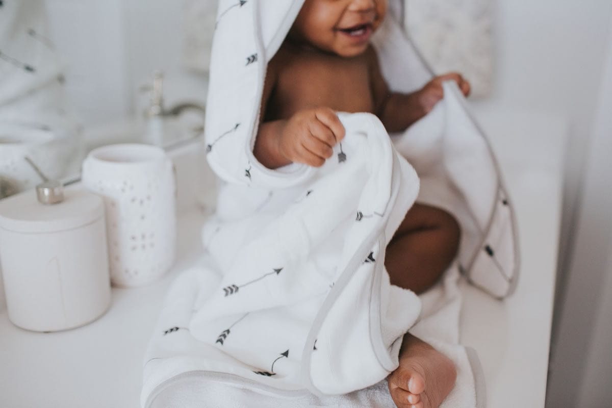 Copper Pearl Muslin Hooded Towel - Native - X0019KKVEB