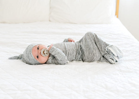 Copper Pearl Newborn Knotted Gown - Asher