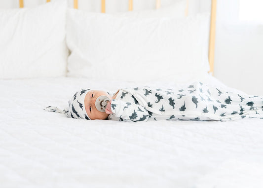 Copper Pearl Newborn Knotted Gown - Wild