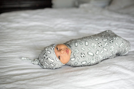 Copper Pearl Newborn Top Knot Hat - Champ