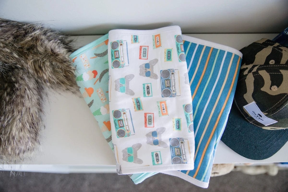 Copper Pearl Premium Burp Cloths, 3 Pack - Bruno