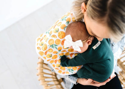 Copper Pearl Premium Burp Cloths, 3 Pack - Citrus - X002ERYZBN