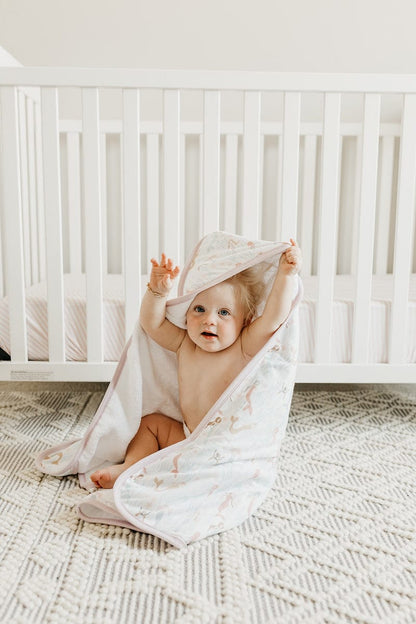 Copper Pearl Premium Hooded Towel - Coral - X002WV5NJT