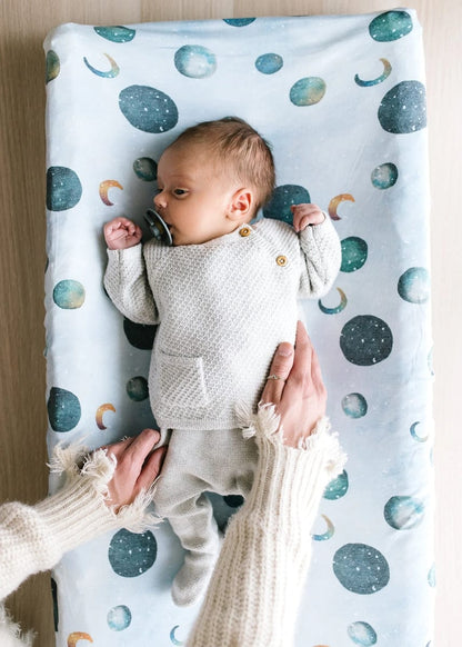 Copper Pearl Premium Knit Diaper Changing Pad Cover - Lunar - X0029GAOQ9