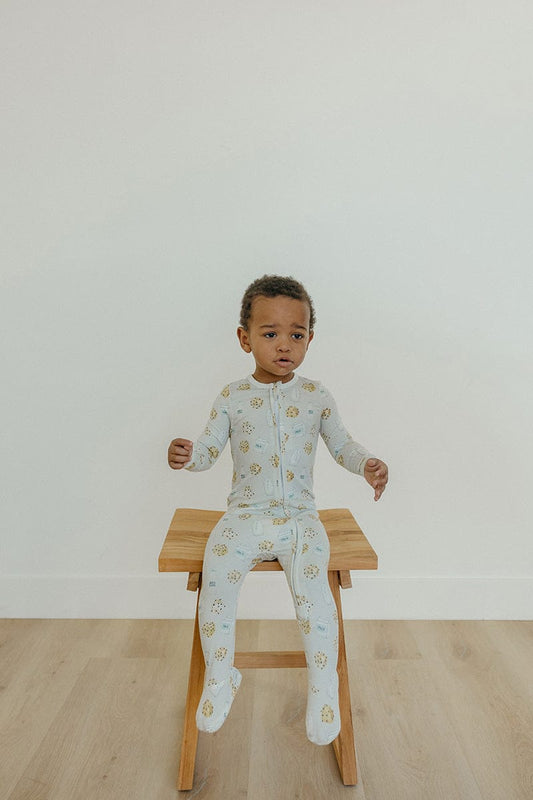 Copper Pearl Zip-up Footie - Chip (6-12M) - X003QERJ1V