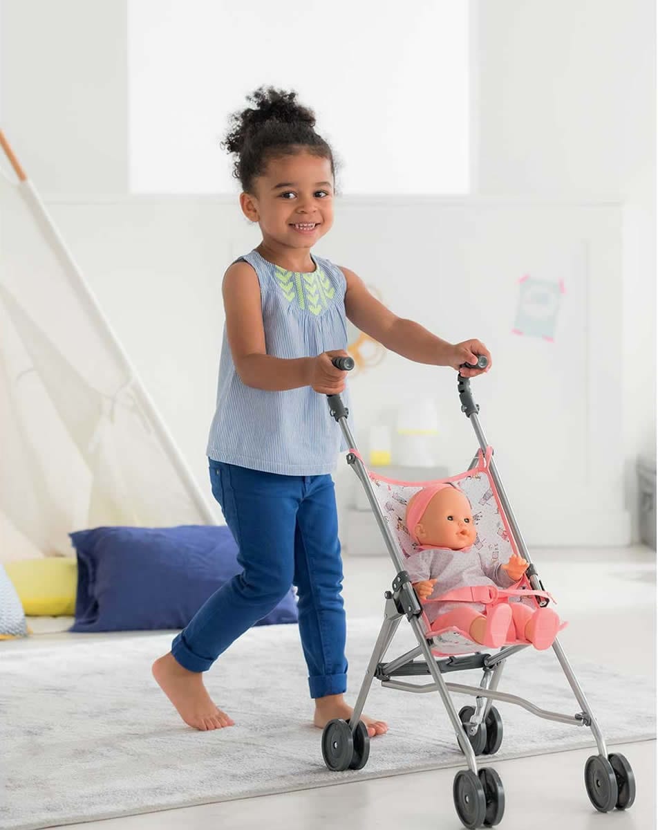 Corolle Umbrella Stroller for 14" to 20" Baby Dolls - FRV17